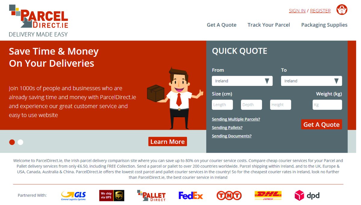 ParcelDirect.ie on Twitter "The Cheapest, Fastest and Most Reliable