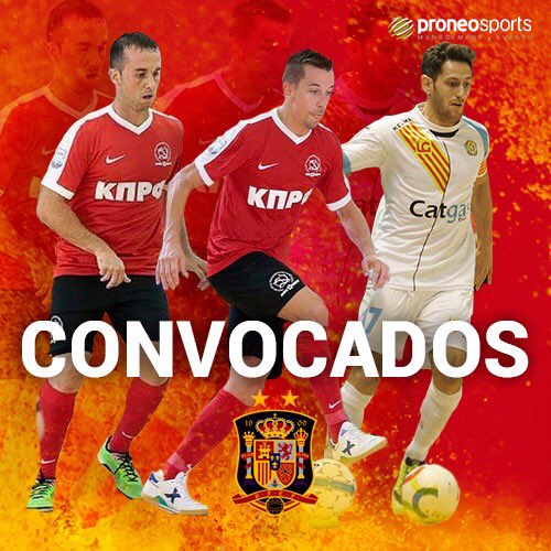 ProneoSports's tweet photo. ESPAÑA | @Lin08futsal @14adri14 y @Rafa17Lopez, principales novedades de España para el amistoso contra Francia! Enhorabuena! #ProneoFutsal https://t.co/0Vp4dckF2u
