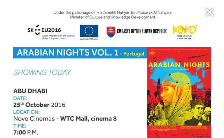 Miguel Gomes's docu-fantasy is an epic-experimental compendium of stories reflecting on austerity #tonight #InAbuDhabi @NovoCinemasUAE