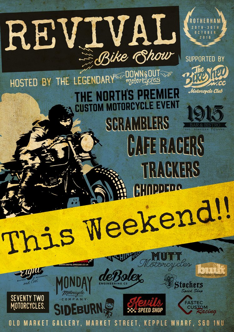 Don't miss <a href="/RevivalBikeShow/">Revival</a> this weekend supported by <a href="/UKTriumph/">Triumph Motorcycles</a> starring a host of Britain's top bike builders. See U Saturday! #triumph