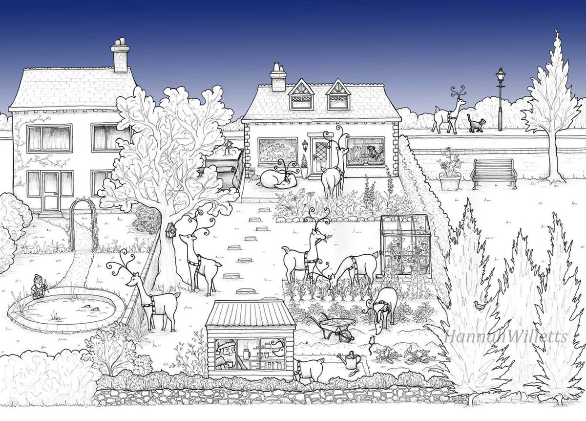 Time for a brew
New Christmas card design! Available from my website #Xmas #Cards #FatherChristmas #Santa #Reindeer #englishgarden