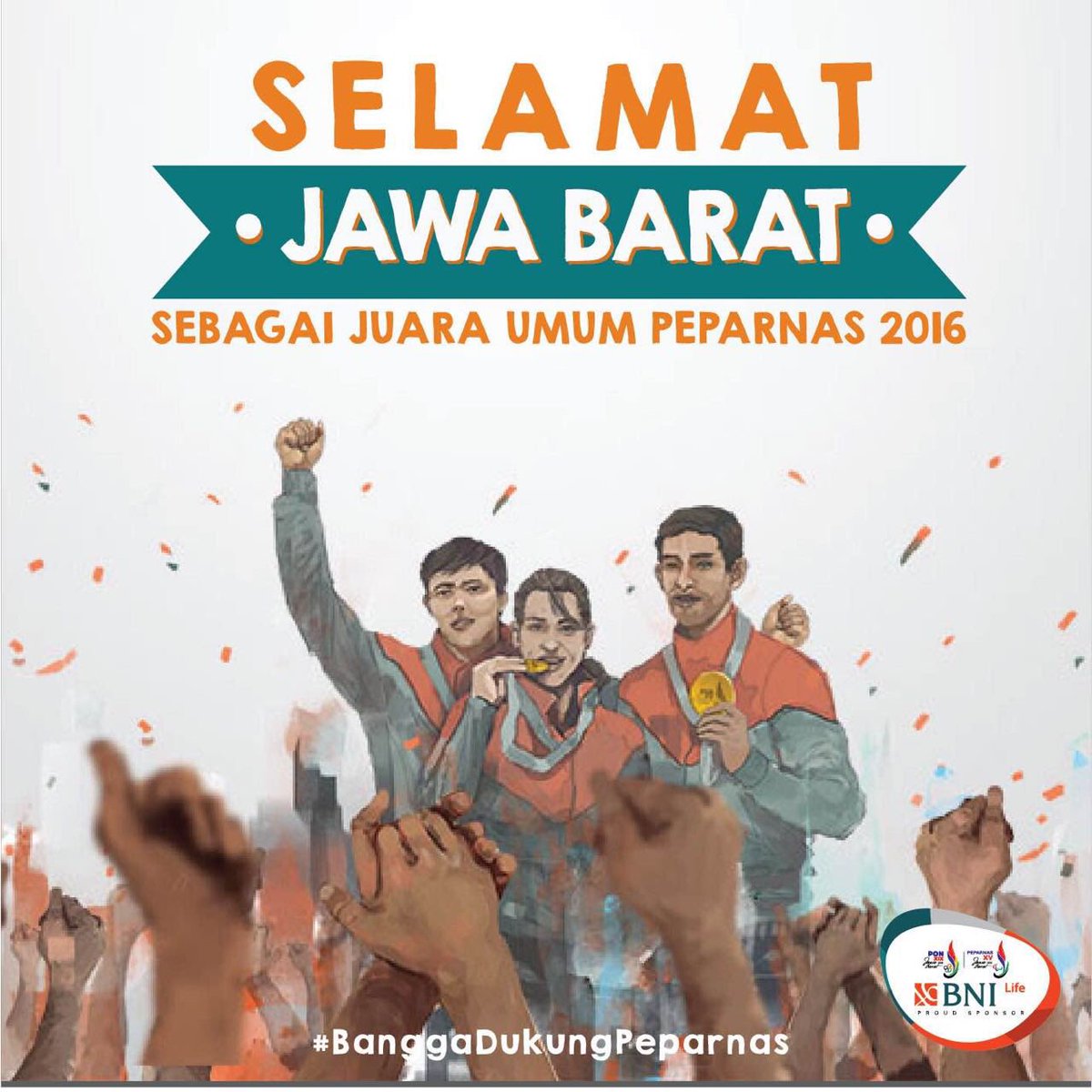 kikiorizky's tweet photo. Dari PON 2016 sampai Peparnas, Jawa Barat melahirkan atlet-atlet berbakat. Selamat untuk #TimJabar! #BanggaDukungPeparnas https://t.co/triCpDWECY