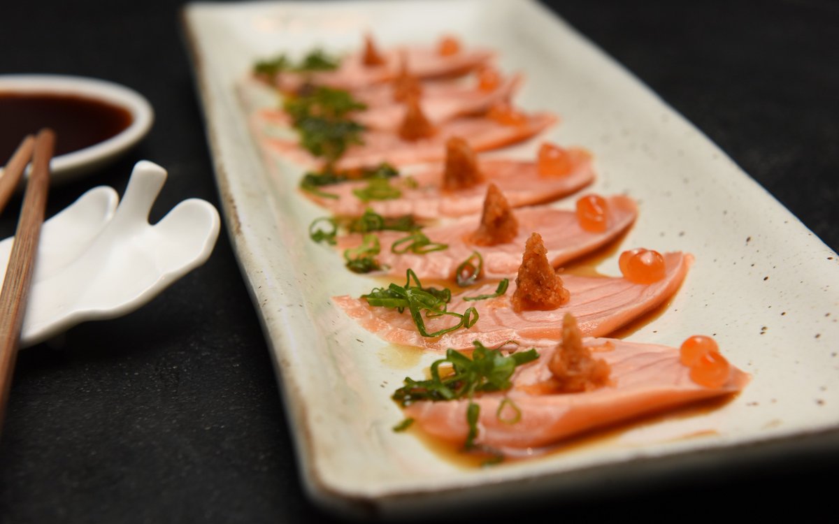 RukaRestaurant's tweet photo. For a fresh afternoon delight lets have this thinly sliced &amp; artfully arranged Japanese delicacy....
#Ruka #Sashimi #japanesefood #PanAsian https://t.co/hJqX80u8v8