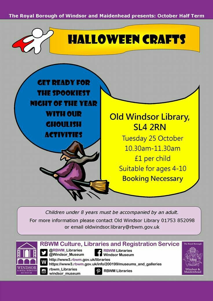 RBWM_Libraries's tweet photo. We are getting spooky this morning with #halloween #crafts at #OldWindsorLibrary! Join us if you're brave enough! 🎃😈👻 #OctoberHalfTerm https://t.co/HzubbZZzbf