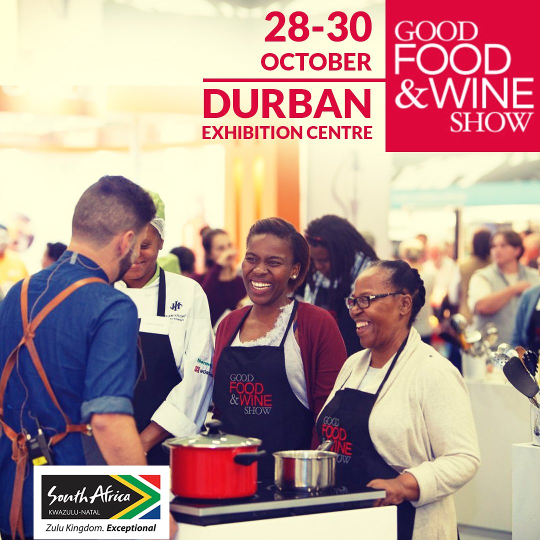 VisitKZN's tweet photo. Foodies, get ready to tantalise your taste buds @goodfoodSA Food & Wine Show this weekend! ;) https://t.co/glasteMFBE #gottaluvkzn https://t.co/h7bTuLtcoW