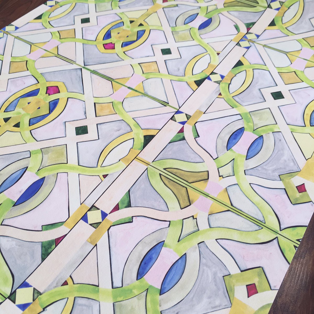 Venice (stained Glass) #wallpaper by #Voutsa
It's such a beauty 😍
#thewallsarealive #bahrain 
#design 
Beckett Interiors Tel: +973 17344432