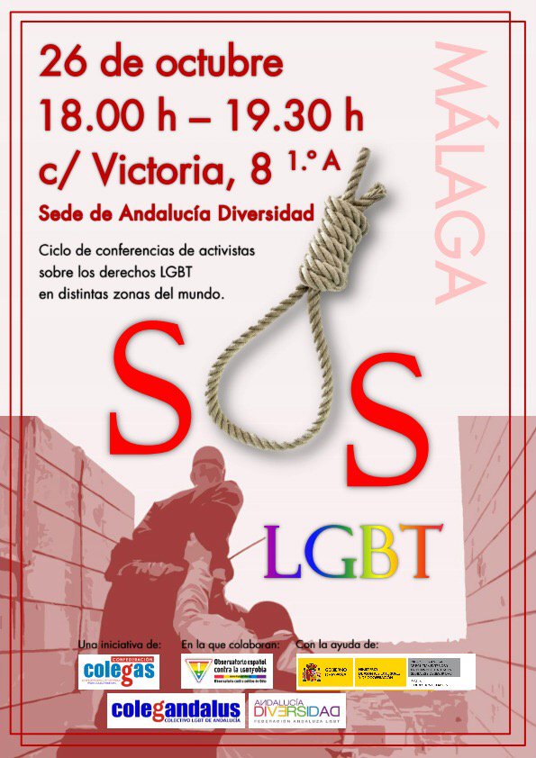 andalucialgbt's tweet photo. Os esperamos para hablar de DERECHOS HUMANOS Y MUNDO #LGBT https://t.co/r5sAQvJFlX
