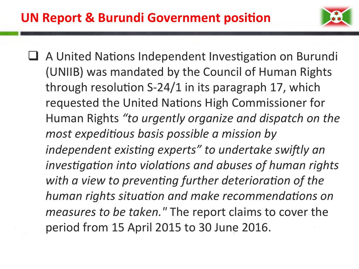 willynyamitwe's tweet photo. 12. During the Int'l Oslo Conference, my presentation was also about the last #UNIIB report on #Burundi rejected by @BurundiGov https://t.co/h9PLnprklD