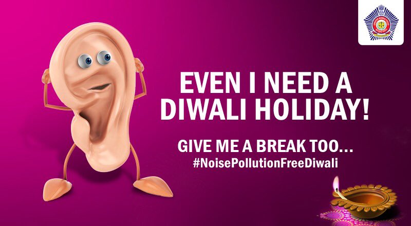 MumbaiPolice's tweet photo. Care for those with sensitive ears #NoisePollutionFreeDiwali https://t.co/BHsU4Y1Fn3