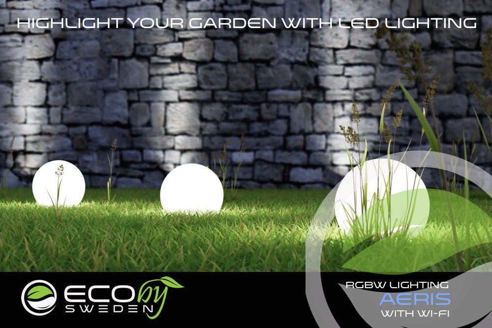 ecobysweden's tweet photo. Garden Lighting IP65 with RGBW - Set the Mood with LED ! #eco #led #design #aeris #globelighting #rgbw #dimable #RGB #ecofriendly https://t.co/iZfEA2eNRe