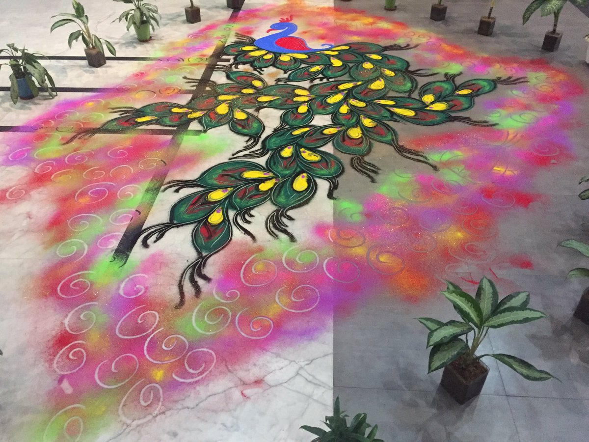 Peacock Rangoli Designs