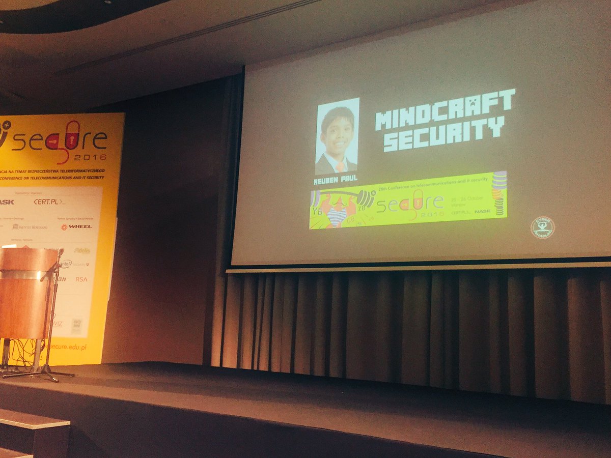 JacobyDavid's tweet photo. Ruben Paul is kicking it on stage! Amazing kid and very important message! #securepl @CERT_Polska_en https://t.co/EHwys684au