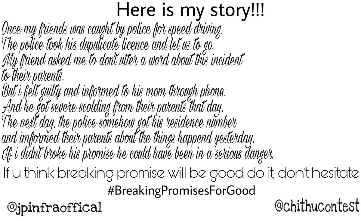 chithuconquest's tweet photo. @jpinfraofficial Here is my story team on
#BreakingPromisesForGood  #JPInfra https://t.co/Hcex9CIymM