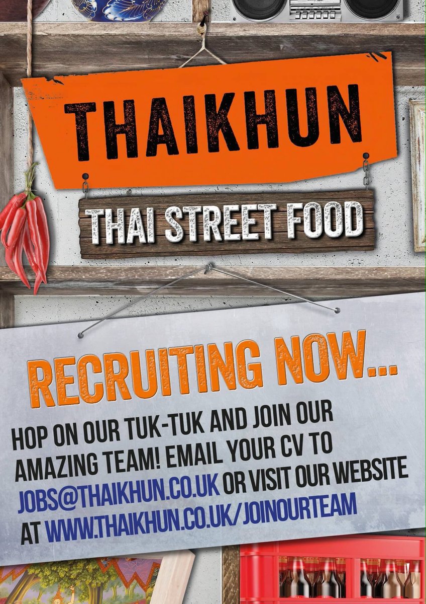 LinsNewton's tweet photo. #People of #Southampton who wants to #joinourteam #recruitment #jobs #new-restaurant @Thaikhun email your cv to jobs@thaikhun.co.uk https://t.co/BGzwB6kapR