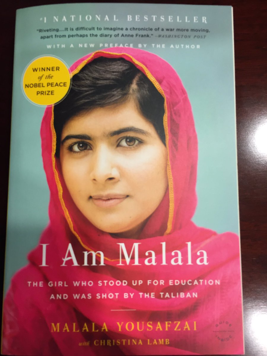OBrienTHS's tweet photo. Preparing for the #onereadCTHSS #CTHSS #CTHSSpride #readacrossamerica #yesallgirls #malala #withmalala @SupTorres https://t.co/o6bgFjgcup