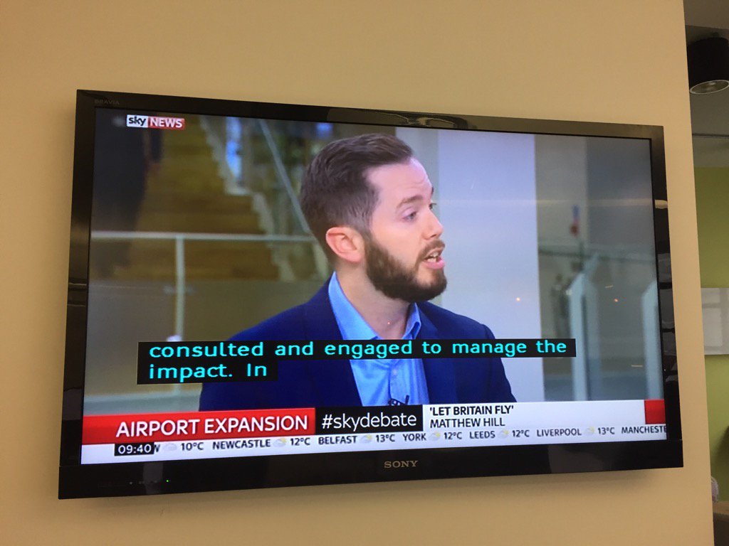 LetBritainFly's tweet photo. Matthew Hill from #letbritainfly currently on @SkyNews discussing upcoming airport decision https://t.co/obFRKeDhOe