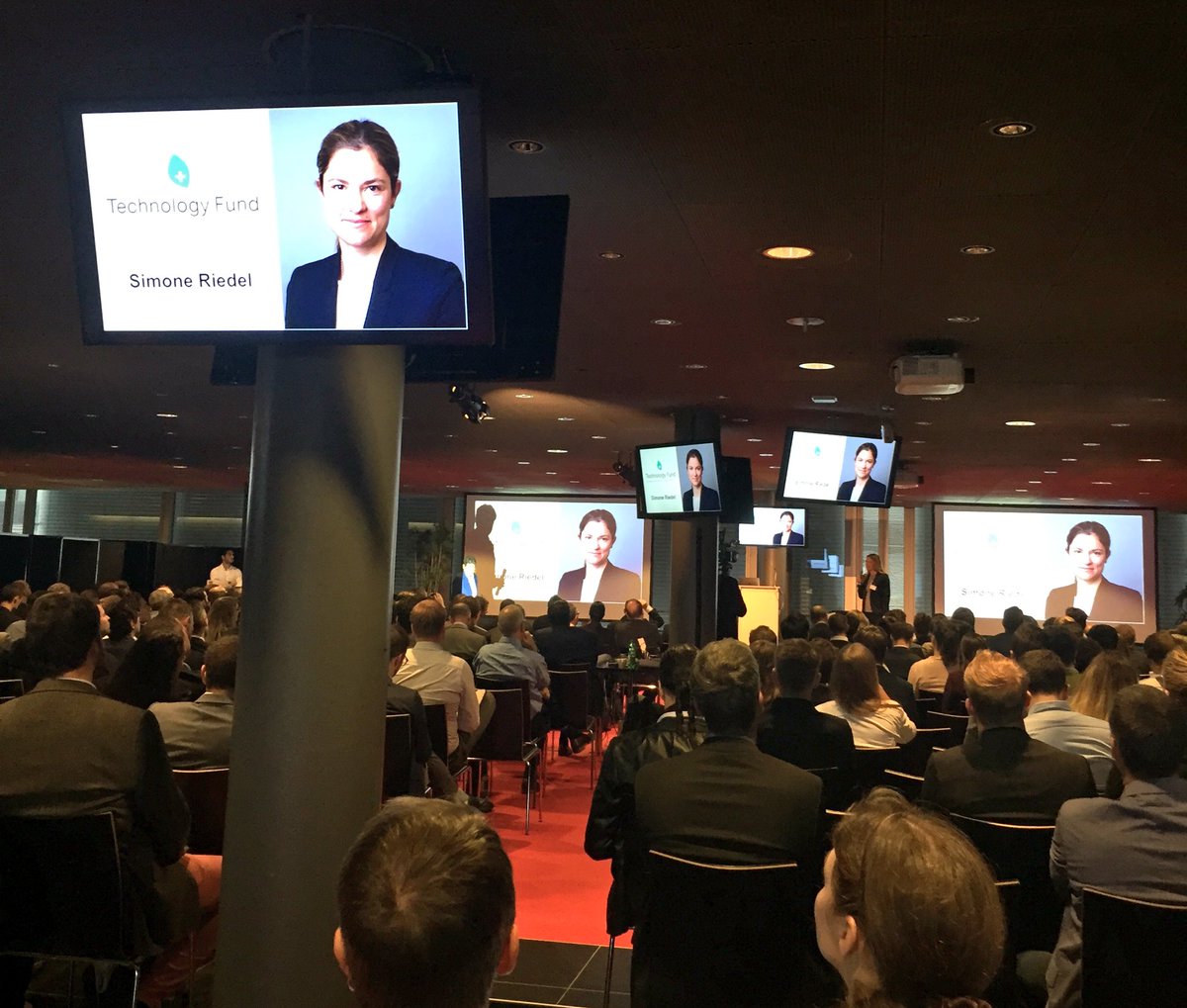 eugen12's tweet photo. Investors on Stage #SSUD16 | Simone Riedel @tech_fund presenting this morning in Bern cc @SSUInvest #cleantech https://t.co/nNPbL27r3g
