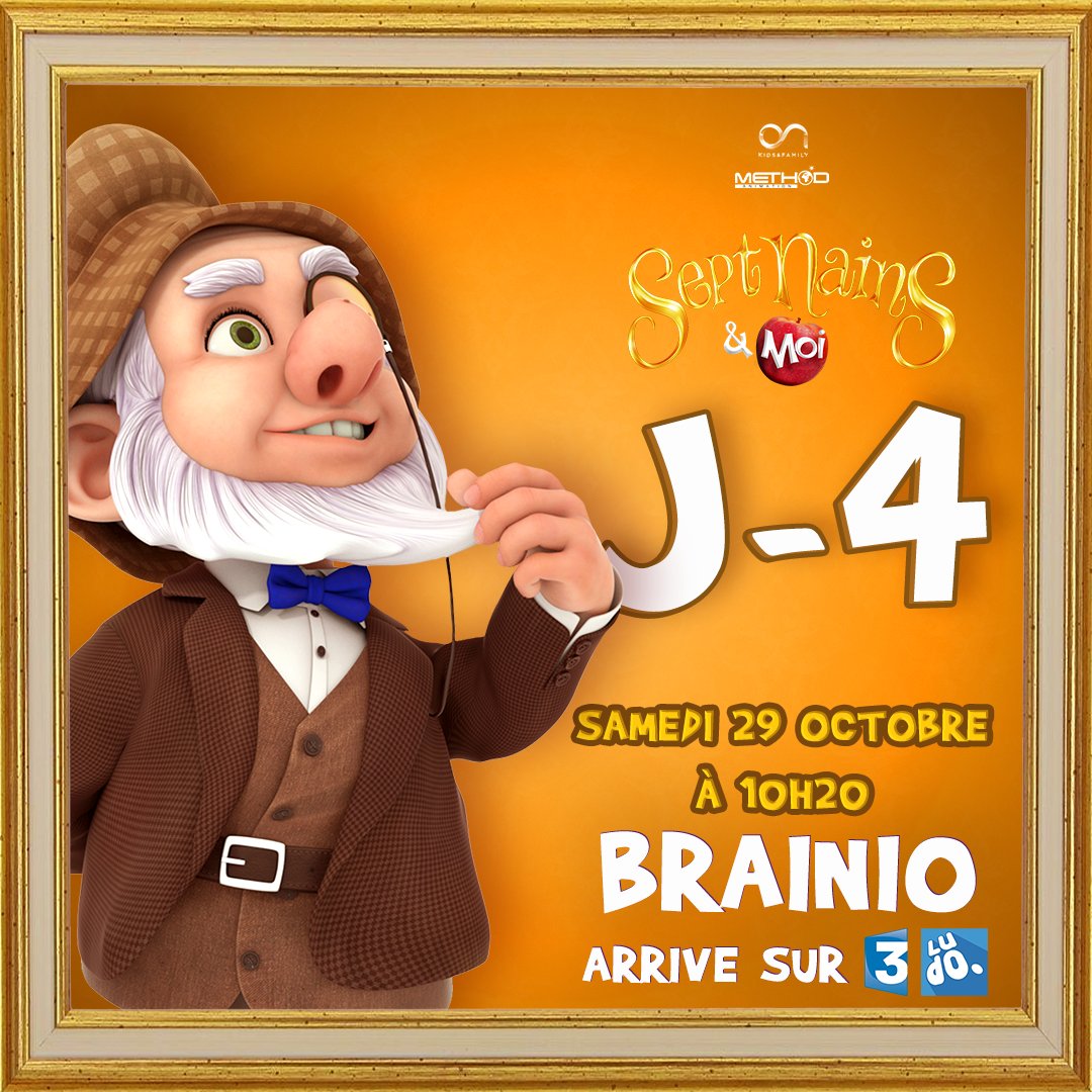 Mediawan_kf's tweet photo. Véritable nain « je-sais-tout », #Brainio et son cerveau déboulent dans 4 jours sur @France3tv !
#SeptNainsetMoi #SevenandMe #7NainsetMoi https://t.co/zRSTtjA6UN