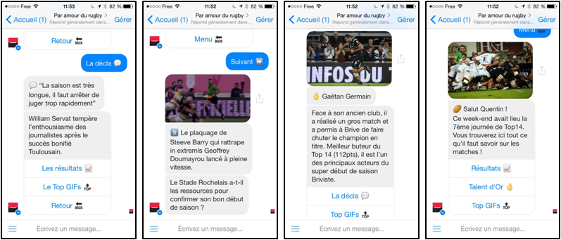 SocieteGenerale's tweet image. .@Paramourdurugby expérimente les #chatbots avec @livebotter pour une nouvelle expérience avec sa communauté m.me/paramourdurugby