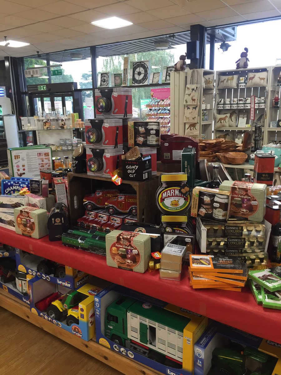 shedderly's tweet photo. Christmas merchandising finished in the farm shop, making full use of rustic artisan crates. https://t.co/OscUsHYwcM
