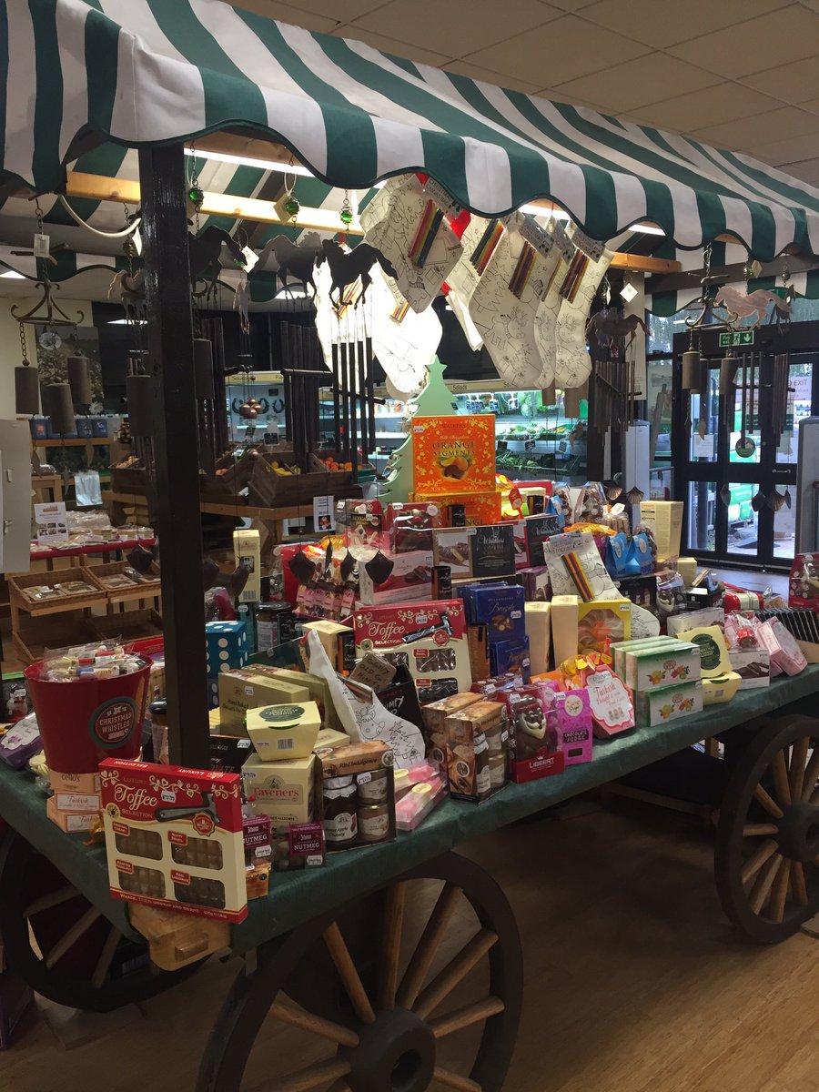 shedderly's tweet photo. Christmas merchandising finished in the farm shop, making full use of rustic artisan crates. https://t.co/OscUsHYwcM