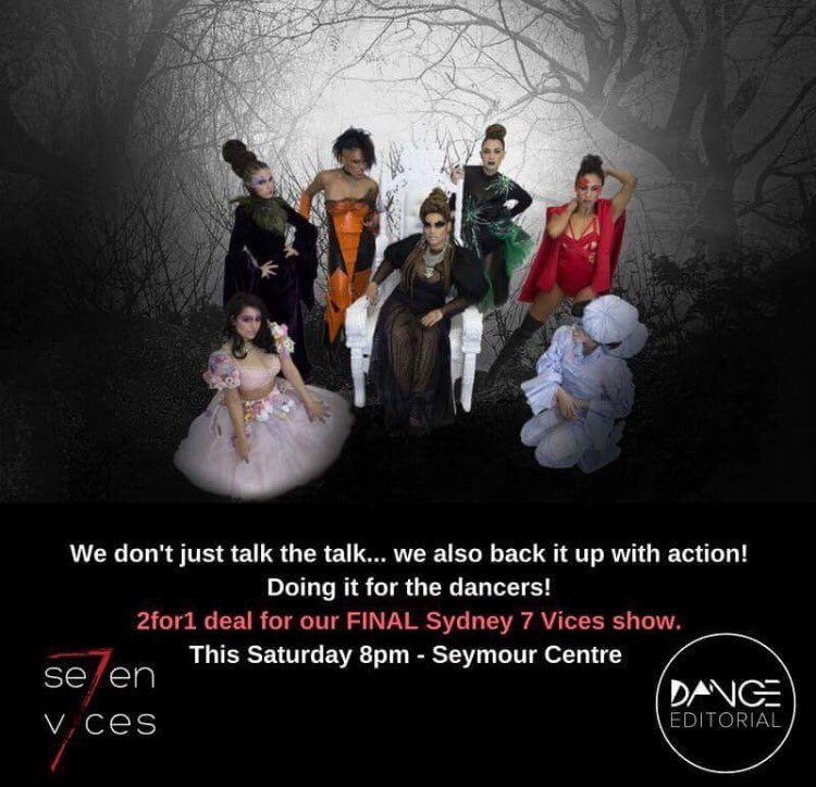 #7vices Sydney comeback show! Grab your tickets! #dance #promo #event  <a href="/SeymourSydney/">Seymour Centre</a>
