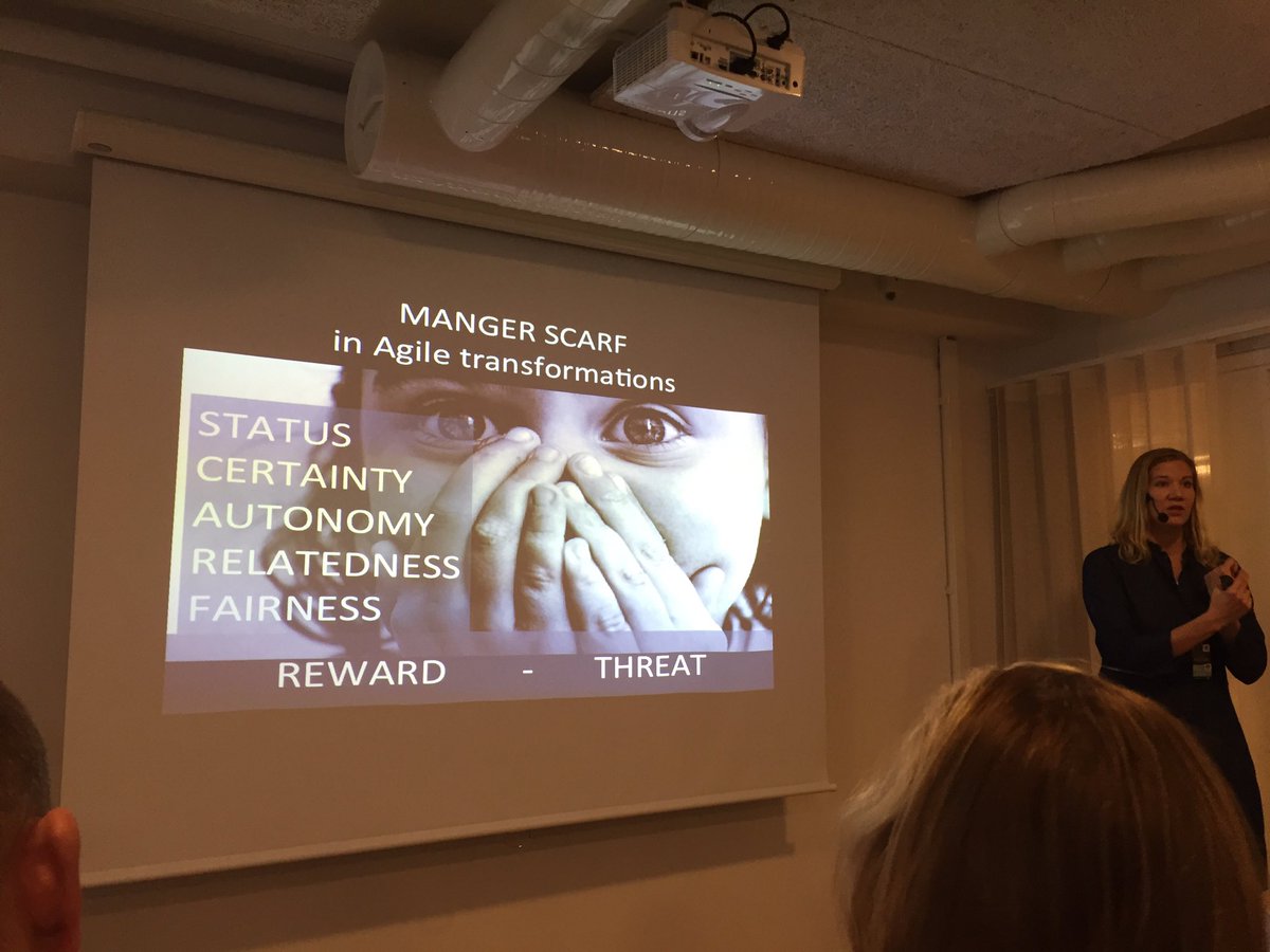 Anatherway's tweet photo. Manager Scarf in agile transformations with @extemporea at #agilepeople @AgilePeopleSwe https://t.co/qq5s63butW