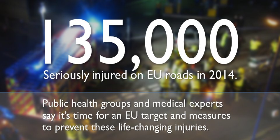 ETSC_EU's tweet photo. Great support today from health community @epha_eu calling for an EU target to cut serious road injuries. #letsgo https://t.co/OCR6QpA4eP https://t.co/9GfkB3VZLu