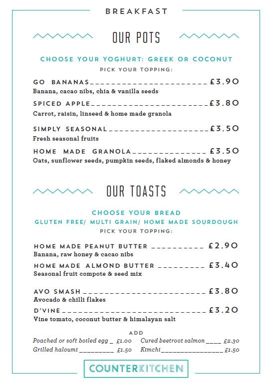 Counterkitchn's tweet image. In case you haven't seen our breakfast menu yet, here it is filled with nutrient rich ingredients designed to awaken the senses.