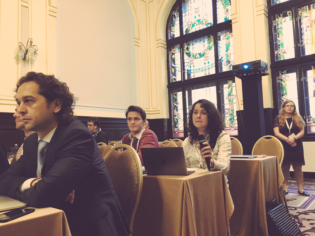 opensmjle's tweet photo. When Evgenia - @talva_cz by @TeleportHotels teases the speakers. One more request ;-) #dotcomhotel #kingscourt https://t.co/QTtGFvO1xp