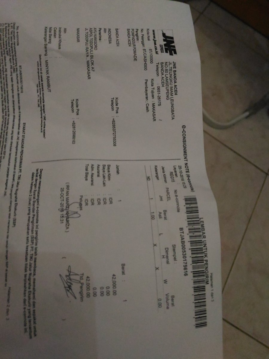 #Bigthanks!! #ShipingToday 
Kpd : Ayu Kanigoro
Alamat : Aspol Todopuli Blok A7, Jl. Todopuli Raya, Makassar