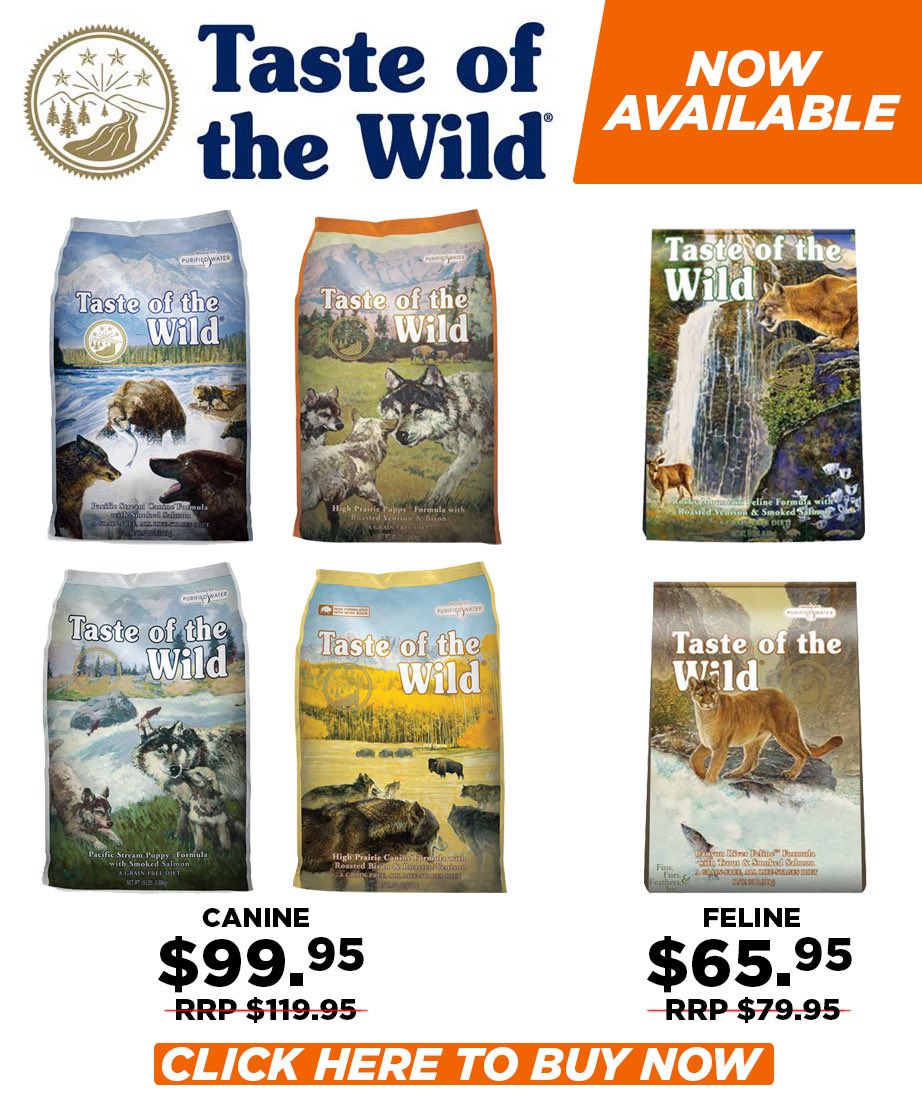 iPetStore_au's tweet photo. Grab a bargain on #tasteofthewild from #ipetstore your #dog will love it! 
#dogfood #grainfree #totw #cat #kitten #puppy #puppies https://t.co/5CvkEa0mbe