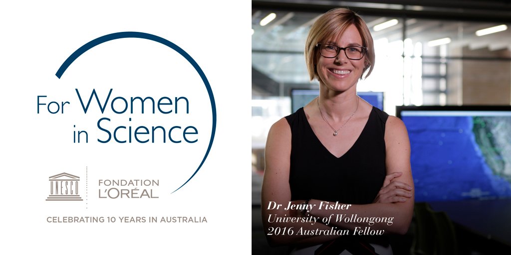 4womeninscience's tweet image. Congratulations Dr Jenny Fisher @UOW @AtmosJennyF, one of the 2016 L'Oreal-UNESCO @4womeninscience Australian Fellows #WomeninScience