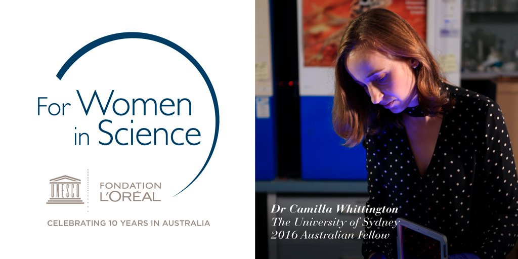 4womeninscience's tweet image. Congratulations Dr Camilla Whittington @Sydney_Uni @Camilla_Whitt, 2016 L'Oreal-UNESCO @4womeninscience Australian Fellow #WomeninScience