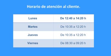 ¡¡¡BUENOS DÍAS!!!
¡Aquí tenéis nuestro nuevo horario!