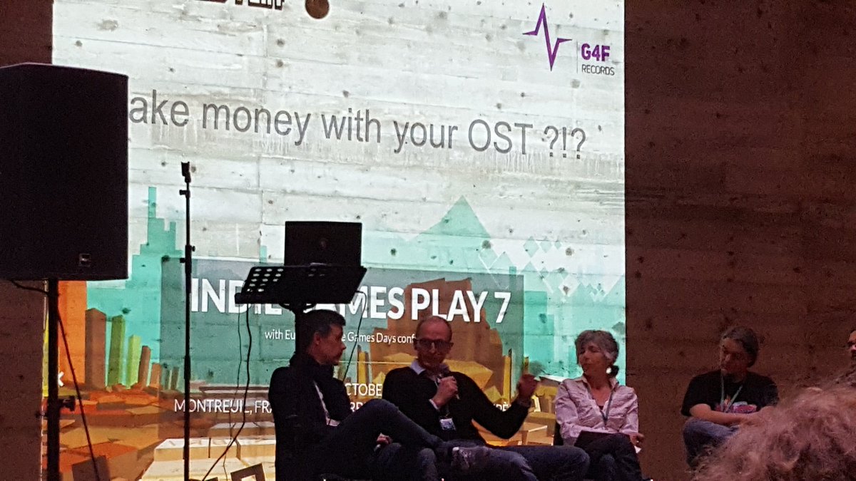 AtomicSnailGame's tweet photo. #IGP7 @IndieGamesPlay conf sur l'importance de l'XP son ds les #JV, et sur la commercialisation de ces BO de jeu. https://t.co/d45c9eqD40