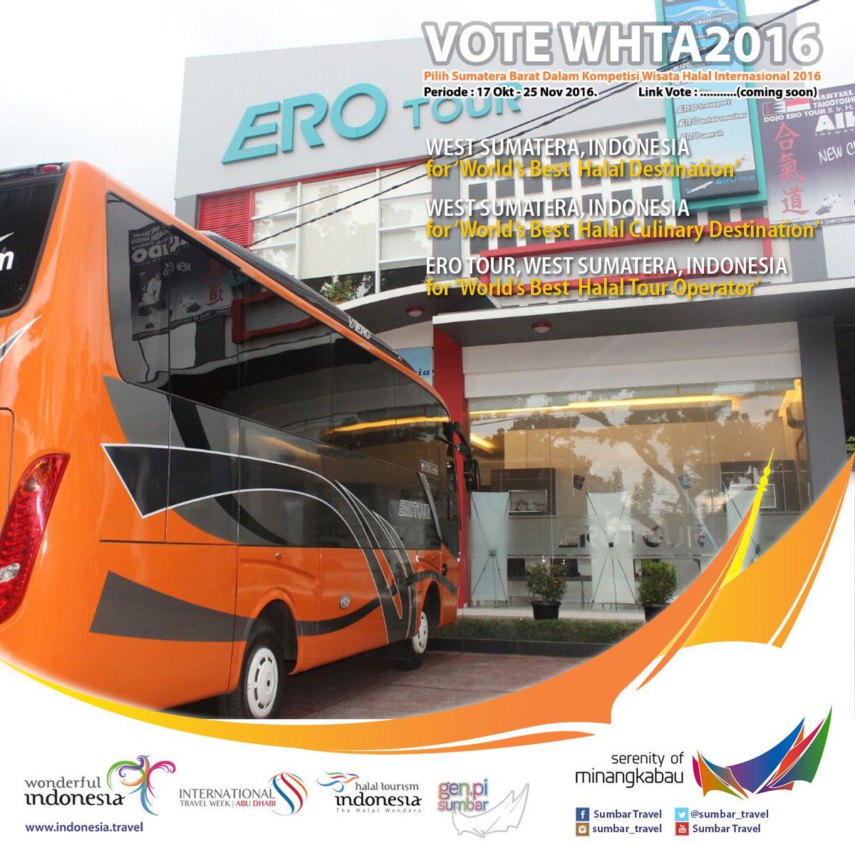 mlifeID's tweet photo. 6. Ero Tour, West Sumatera Indonesia as World's Best Halal Tour Operatorby click https://t.co/a5fBolSuqv #HalalTourismID https://t.co/9pJarakbe9