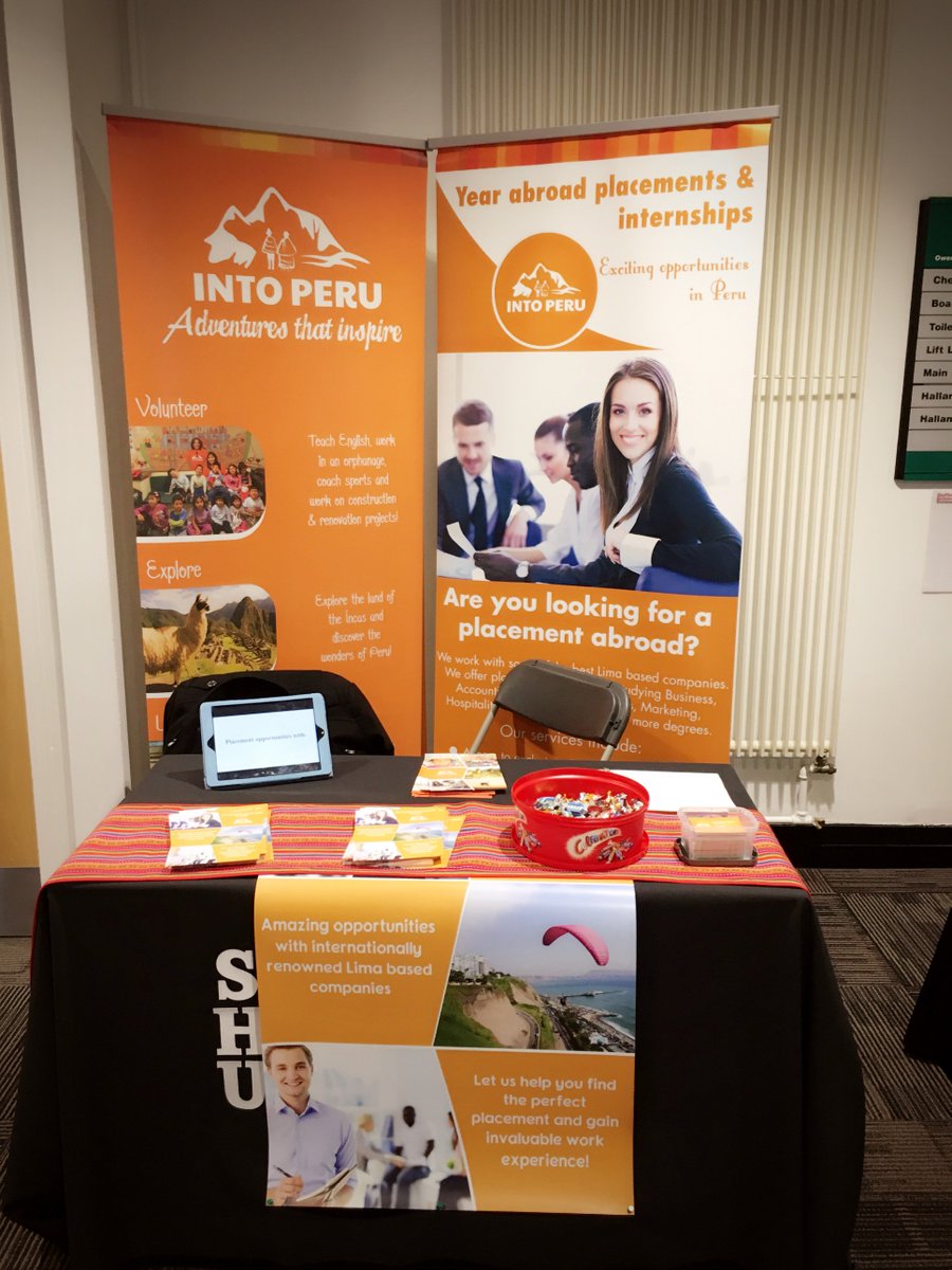 IntoPeru's tweet photo. At the @SHUCareers Business and Finance careers fair today! Make sure to stop by! https://t.co/dqHdUeX7Tq
