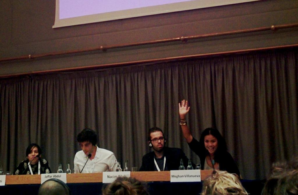 Meghan Villanueva challenging policy makers to stop paying lip service to youth and take young people seriously #medforum2016 #YouthCan