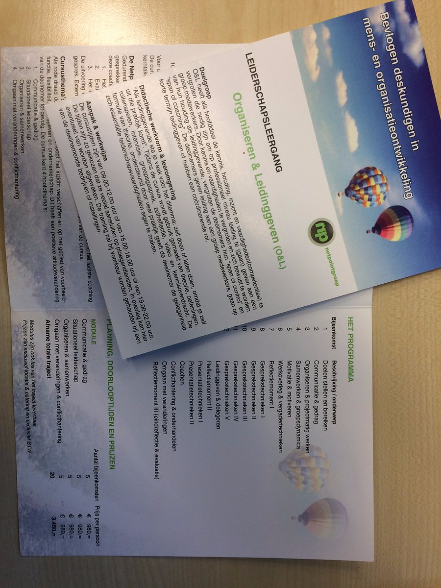 netpointgroep's tweet photo. Vandaag start onze opleiding O&amp;L: Praktisch leidinggeven. Een jaar, elke week aan de slag. Wij staan weer te trappelen! #leiderschap #covey https://t.co/BD73qh4Qph