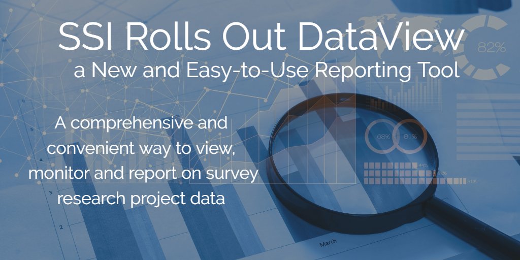 andyjolls's tweet image. .@SSITweets rolls out #DataView, a new and easy-to-use reporting tool. View, monitor & report on survey project data gag.gl/LnoD8P