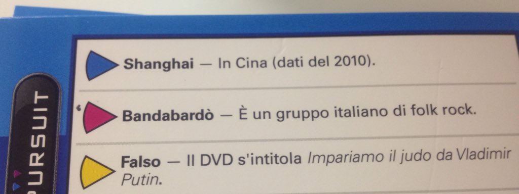 Questo nuovo #trivialpursuit già mi piace...😂😂😂 #bandabardò <a href="/bandabardotweet/">bandabardò</a> @Tweet_Trivial <a href="/TrivialPursuit_/">Trivial Pursuit</a>