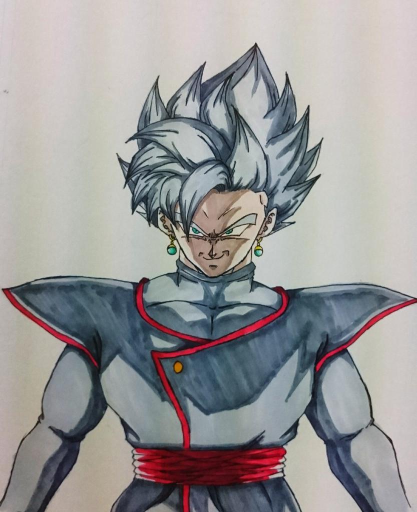 ユズ 完成しました 2時間位で描いたので少々粗がありますが私の理想の合体ザマスです ザマス要素は髪と瞳と服でベースはブラックです ドラゴンボール ゴクウブラック ザマス T Co Jeoag4gffv Twitter
