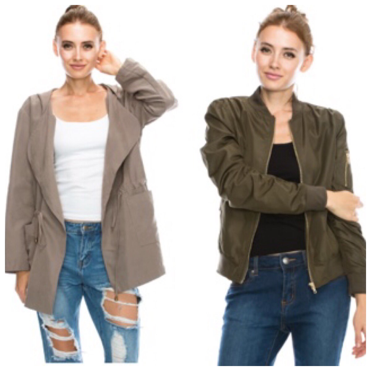 BIP_Boutique's tweet photo. It's Time to Update your Wardrobe with the Latest Trend in Outerwear! Bomber Jackets &amp; Trench Coats! Avail for Pre-Order; msg me! https://t.co/TLQjiP89UI