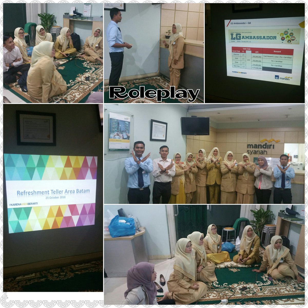 NoviaHerlina17's tweet photo. Refreshment khusus teller BSM1 Area Batam 25 Okt 2016. Indahnya kebersamaan
#SyariahAMFS
#ProudofAXAMandiri https://t.co/OioRoAcbMU