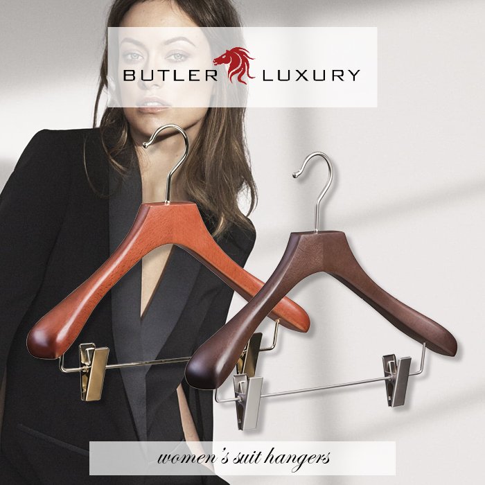 ButlerLuxury's tweet photo. Butler Luxury's Women's Hangers are made to the same exacting standards as our men's collection, but scaled to perfectly fit womenswear. https://t.co/6C3FkpJ38P