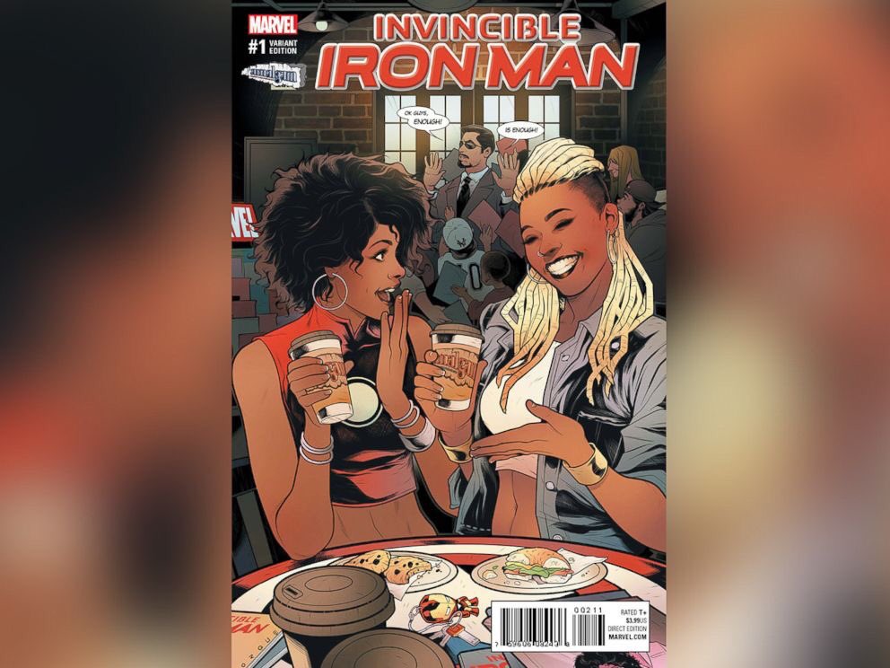 GeeksOfColor's tweet photo. Ariell Johnson the first black, female comic book store owner will be on the variant cover of Invincible IronMan #1 https://t.co/yoW8nYHqwN https://t.co/5tEmrfXVSs