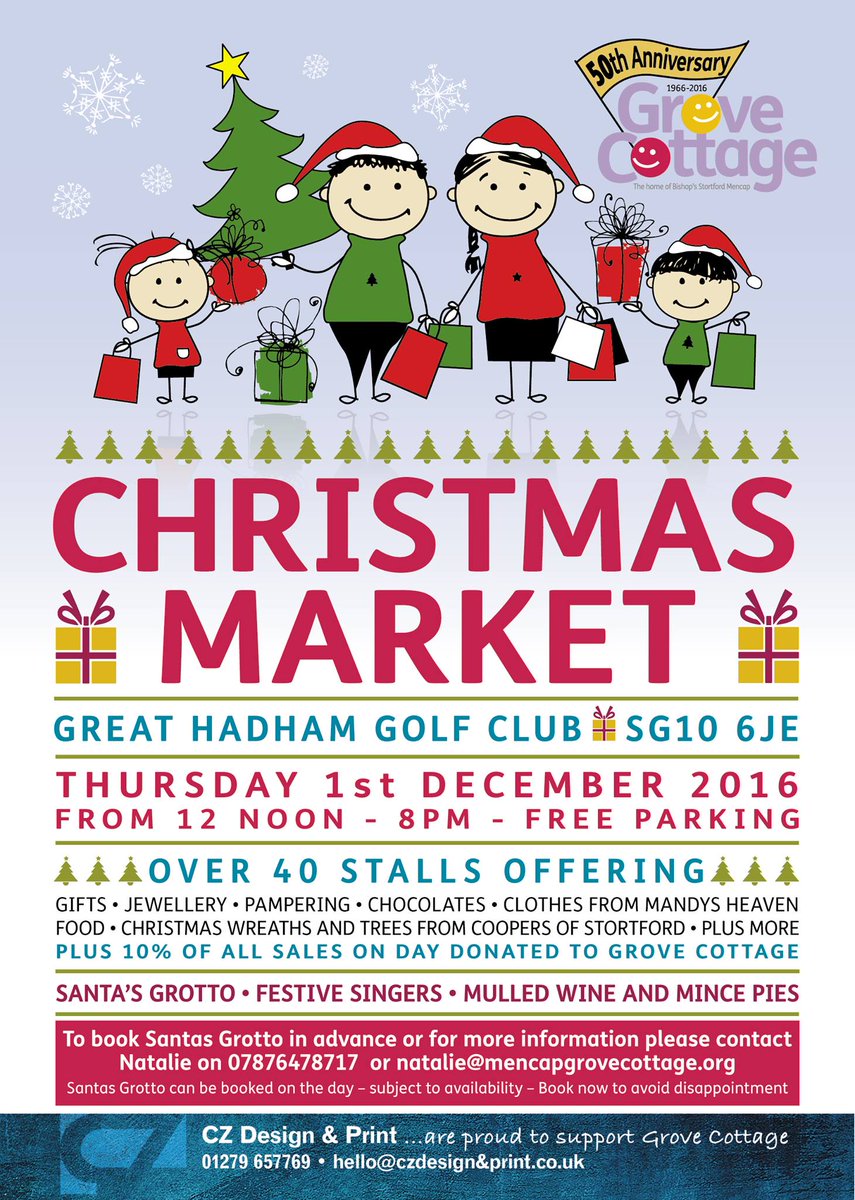 stortfordhour's tweet photo. #GroveCottage #ChristmasMarket Thurs 1st Dec @ Great Hadham Golf & Country Club 12-8pm. @ghgcc @stortfordhour @GroveCottageBS https://t.co/CfrTHoi8q2
