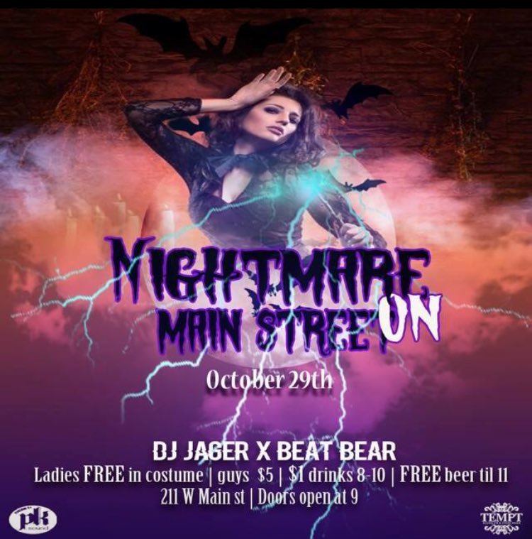 🎃🍂 Nightmare on Main Street kicks off Saturday night! Time to get freaky! 😈 #THEMOVE