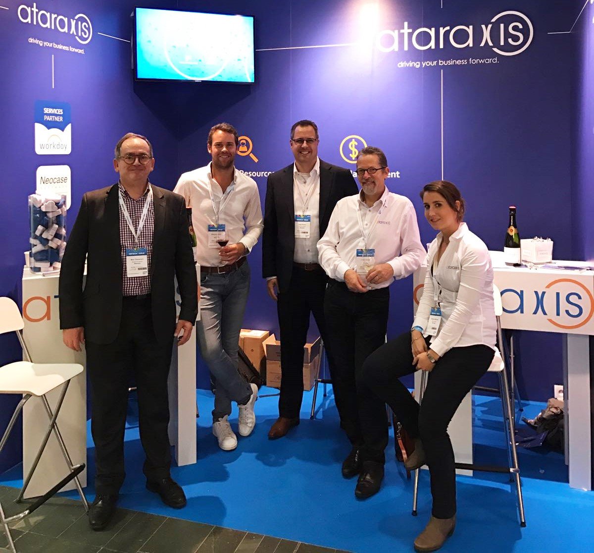 AtaraxisNV's tweet photo. Second day of @HRTechWorld and the Ataraxis team is fresh and ready for you! Come visit us at booth #107 #HRTechWorld https://t.co/ViDuMRGeS5
